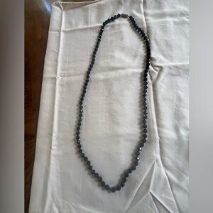 Vintage Les Bernard black onyx beads